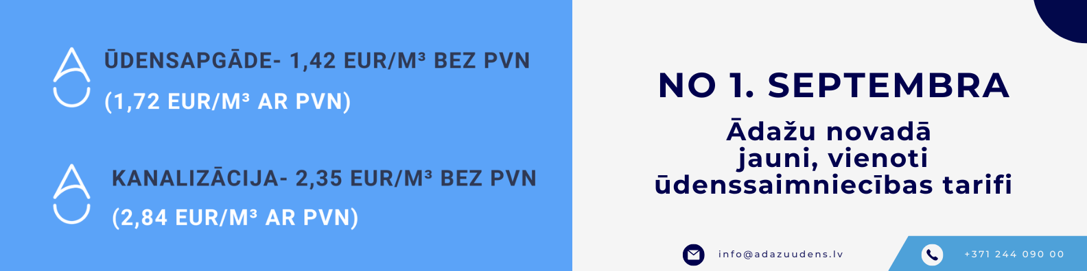 No 1. septembra Ādažu novadā stāsies spēkā jauni, vienoti ūdenssaimniecības tarifi